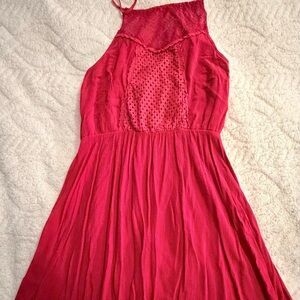 Francesca's Collections Red Backless Dress